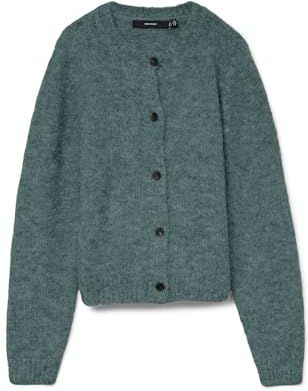 VERO MODA - VMNovah - Gebreid Vest - Donkergroen