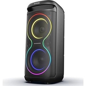 R-MUSIC Blaster M - High Power Luidspreker - Bluetooth - RGB-verlichting - Karaoke-modus - Batterijduur 7 uur