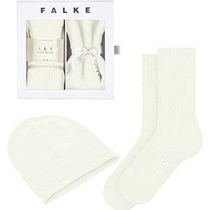 FALKE Dames Cosy Cashmere Giftset wol kasjmier halfhoog zonder patroon 1 paar sokken, wit (off-white 2040), 35-38