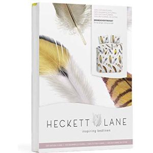 Heckett Lane Lopez Duvet Cover, 100% Cotton Flannel, Citrus Yellow, 140 x 220 Cm, 1.0 Pieces