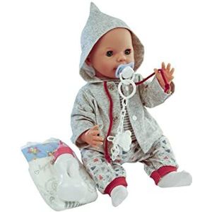 Schildkröt Pop Finn (Drink + Näßbaby, Gr. 40 cm, Baby Pop incl. kleding, fopspeen en luier en fles, met drink- en PIPI-functie) 1340147