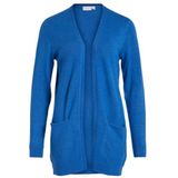 VILA Vest dames Viril Open L/S Knit Cardigan - Noos , Lapis Blue/Detail: donker Melange , S