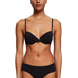 ESPRIT Push-up-top met patroonstructuur, zwart, 36