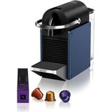 NESPRESSO De'Longhi Pixie EN127.BL koffiecapsulemachine, twee knoppen met directe keuze, ECO-modus, compact design, 19 bar druksysteem, 1260 W, blauw/zwart