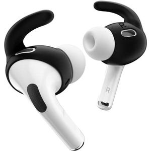 KeyBudz EarBuddyz, oorhaakjes voor Apple AirPods Pro 2, oorhaakjes, antislip, zwart