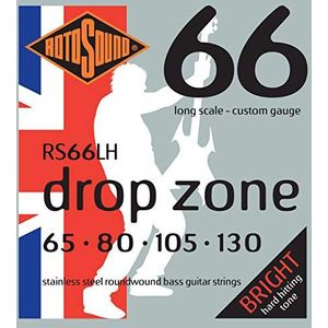 Rotosound snaren voor elektrische bas SWING 66 STAINLESS SETS 4-str. RS66LH DROPZONE Stainless Custom 65-130