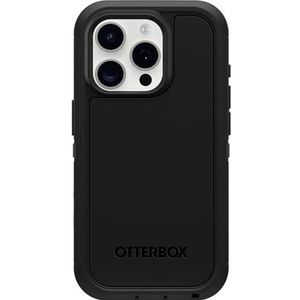OtterBox Defender XT-hoes voor iPhone 15 Pro met MagSafe, schokbestendig, valbestendig, ultrarobuust, 5x getest volgens militaire standaard, Zwart, Zonder Verpakking