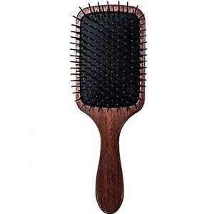 Bobinga Wood Body en Spikes haarborstel op Black Pneumatische basis 24 cm