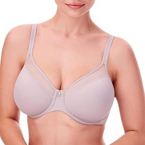 Bali Vrouwen One Smooth U Ultra Light Illusion Hals Beugel BH, Crystal Grey, 38B, grijs., 85B