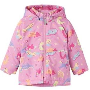 NAME IT Meisjes NMFMAXI Jacket AOP korte jas, roze, 80, roze, 80 cm