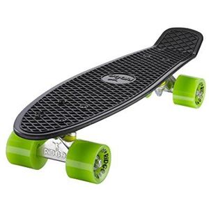 Ridge Skateboard Mini Cruiser, zwart-groen, 22 inch
