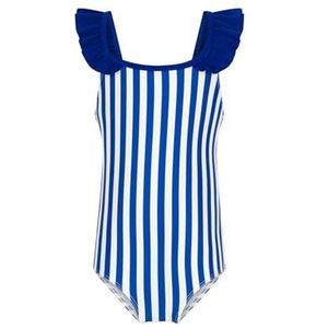 Petit Bateau 1-delig badpak voor meisjes en jongens, Blauw/Wit, 3 Jaar
