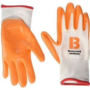 Honeywell Check and Go Nit 3 handschoenen, wit/barnsteen, maat 7 (Pack van 10)