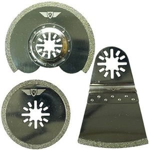 3 Stuks Carbide Oscillerende Zaagbladen, Set Oscillerende Bladen Multitools Zaagbladen voor Vloertegelmortelcement