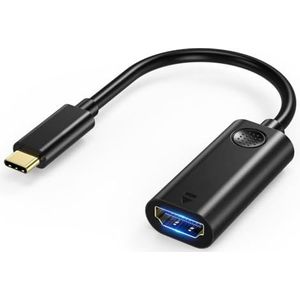 USB C naar HDMI 4K adapter, USB C HDMI Thunderbolt 3 adapter compatibel [4K @60Hz] met audio-video-uitgang voor MacBook Pro 2018/2017, iPad Pro 2018, Samsung Note 9/S9, Huawei Mate20 etc - zwart