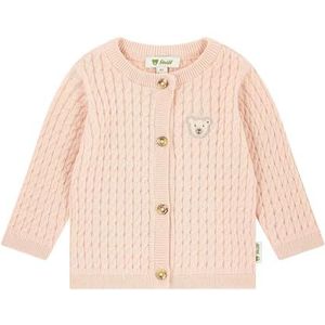 Steiff Gebreid vest EU maat 50 chintz roze, kinderjack met knoopsluiting voor gemakkelijk aantrekken, warm en comfortabel vest, wasmachinebestendig, chintz rose, 50