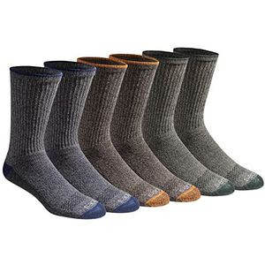 Dickies Heren Multi-Pack Dri-tech Moisture Control Crew sokken (18 stuks, Heathered Colored (6 paar), Shoe Size: 5-9