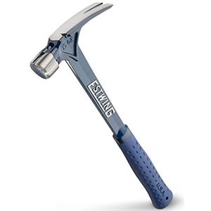 Estwing E6/15SM 15oz Blauwe Ultra Framing Hamer, Gemalen Gezicht, Shock Reduction Grip