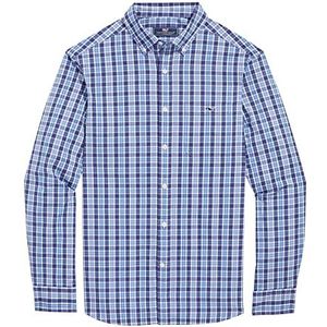 vineyard vines Men's Multi-Check Poplin Shirt, Newport Blue, Small