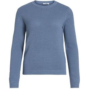 Vila Vrouwelijke gebreide trui, basic, Coronet Blue, XL