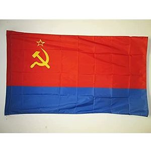 Vlag Oekraïense Socialistische Sovjetrepubliek 1918-1991 90x60cm - Vlag van de USSR 60 x 90 cm Hoes voor vlaggenmast - AZ VLAG