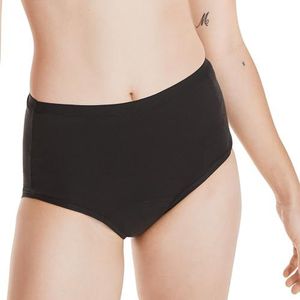 Hanes Women's Comfort, Period. Underwear, Moderate Leaks, Bikini, Boyshort, Single or 3-Pack, 1-Pack Brief, Black