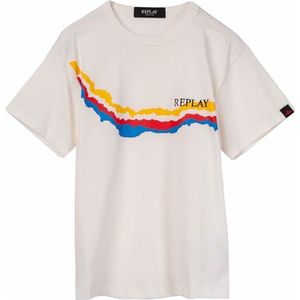 Replay Jongens T-shirt, 562 melkwit, 16 Jaar