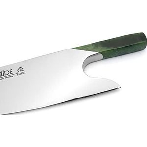 GÜDE Solingen - THE KNIFE gesmeed, 26 cm, JADE, Koksmes, Handgemaakt Duitsland