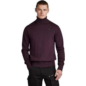 G-STAR RAW Heren Premium Core Turtle Neck Gebreide trui Knits, Paars (Lt Maze D21933-b692-8880), M