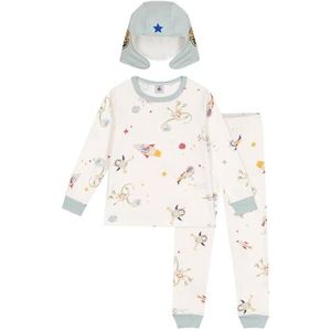 Petit Bateau Jongens pyjama met lange mouwen en masker, Marshmallow/Multico, 3 Jaar