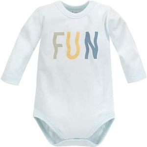 Pinokio Bodysuit Long Sleeve Fun Time, 100% Cotton Blue Fun, Jongens Gr. 62-92 (86), Blue Fun Time, 86 cm
