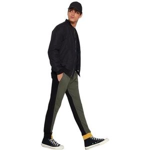 Trendyol Mannelijke Normale Taille Skinny Fit Regular Joggingbroek Khaki, kaki, XL