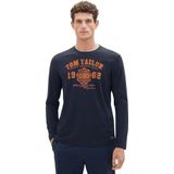 TOM TAILOR - 1039895 - T-shirt - Donkerblauw - Lange Mouwen - Heren