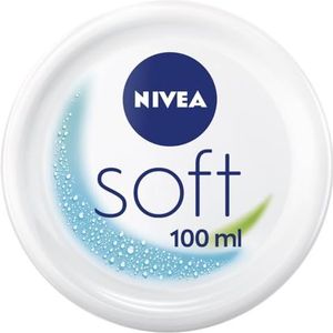 NIVEA Zachte verfrissende vochtinbrengende crème (100 ml), lichte crème met vitamine E en 100% natuurlijke jojoba-olie, snel intrekkende huidcrème voor een voelbaar ontspannen huid