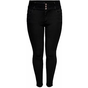 ONLY Carmakoma Caranna Hw Sk ANK Black Jeans voor dames, zwart, 50W x 32L