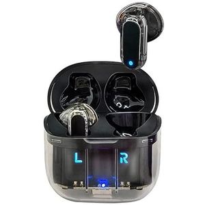 Stereo Bluetooth-hoofdtelefoon, Dual Pod Earbuds Cool Crystal, zwart