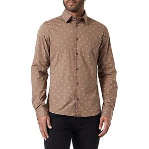 s.Oliver Herenoverhemden met lange mouwen, bruin, XXL, bruin, XXL