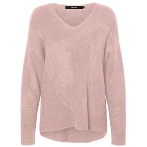 Vero Moda Vmcrewlefile Ls V-hals Blouse Noos dames Gebreide trui,Sepia Rose/Detail: melange,XS