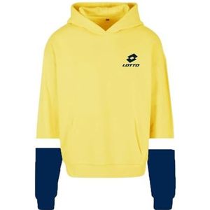 AMERICAN COLLEGE USA Lotto Sweatshirt met capuchon, kleur sportkleding voor jongens, Geel, 16 Jaren