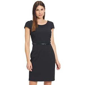 Betty & Co Dames etui-jurk met riem, zwart, 46