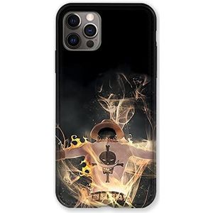 Hoesje voor iPhone 13 Pro Manga One Piece Ace Zwart