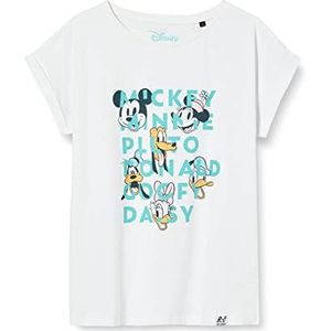Disney and Friends Boyfriend T-shirt - wit, maat: S - officieel gelicentieerde vintage stijl, gedrukt in het Verenigd Koninkrijk, ethisch afkomstig, Wit, S