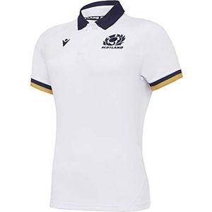 Macron SRU M20 Authentic Female Away Pro Shirt Body Fit SS, Dames Tricot Scotland Rugby 2020/21, Wit, 10