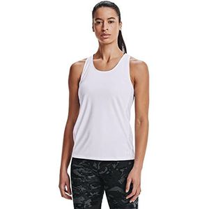Under Armour Fly by Tank voor dames, Wit (100)/Reflecterend, L