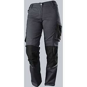 BP 1999-570-5632-46n Werkbroek voor vrouwen, slank silhouet, 250,00 g/m² stofmix met stretch, antraciet/zwart, 46n