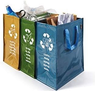 Perfetto - 0468D - Set met 3 Zachte Containers - Voor Papier Glas Kunststof