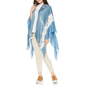 Desigual Dames Kimono_Sunny Mood sjaal, blauw (Blue Moon 2051), één maat (fabrikantmaat: U)
