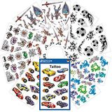 Avery Zweckform 122 Tattoos voor jongens (tattoo set kinderen, tijdelijk, waterbestendig, lijmtattoos, kinderverjaardag, cadeau, partyspelprijzen, snijzeljacht, kinderen om te spelen, cadeau) 59995