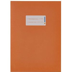 HERMA 5504 schriftenvelop, A5-formaat, oranje, boekje met tekstvak van krachtig gerecycled oud papier en rijke kleuren, voor schoolschriften, gekleurd