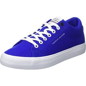Tommy Hilfiger Heren Th Hi Vulc Core Low Canvas Vulcanized Sneaker, Ultra Blauw, 45 EU